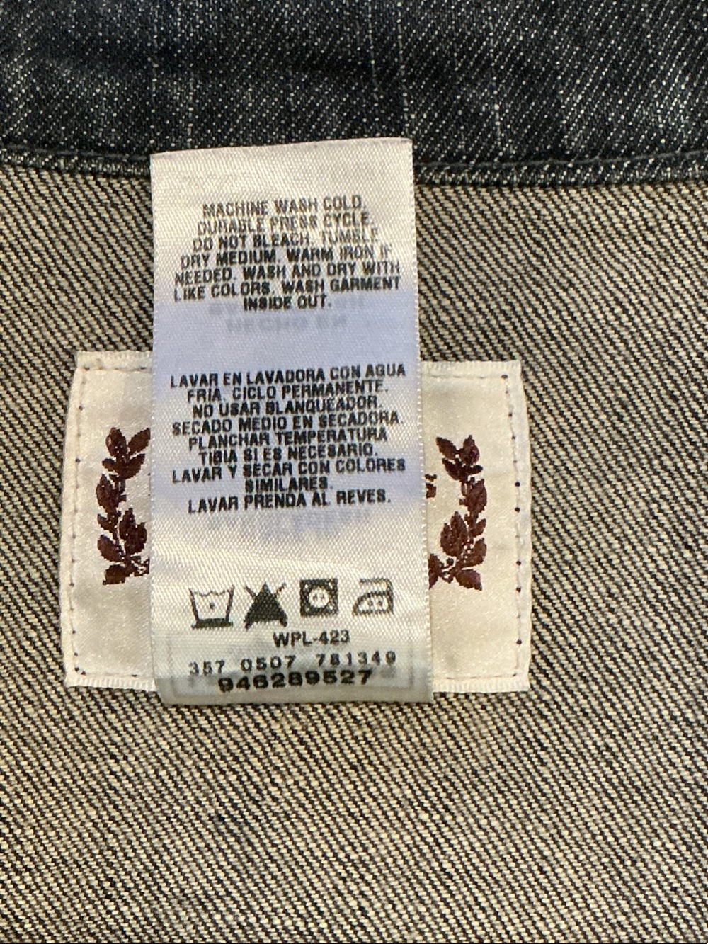 Signature by Levi Strauss Mandarin Stand Up Collar Denim Jacket Size XL - Picture 4 of 7